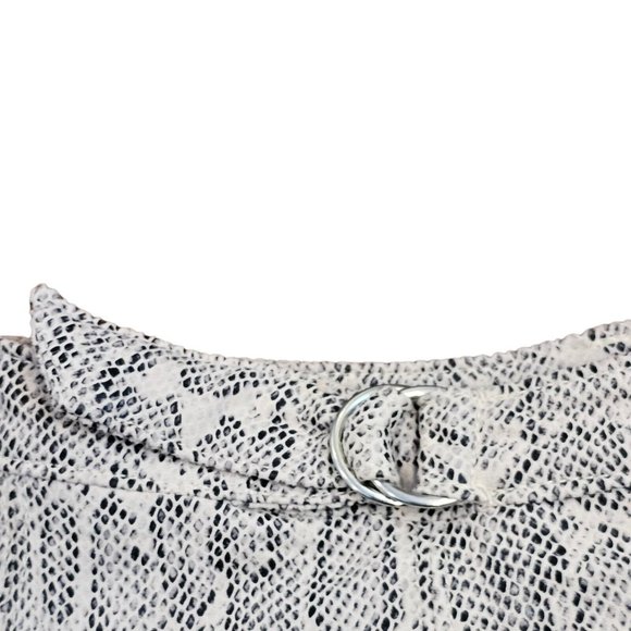 Free People Midnight Magic Snake Print Zip Mini Skirt Ladies Size 8 (M) Stretchy - Picture 5 of 13